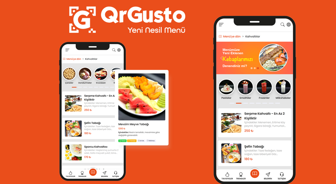 QR Gusto Yeni Nesil Menü Sistemimiz Yayında