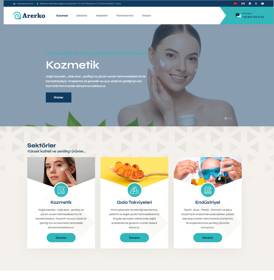 Arerko Web Sitesi Yayında