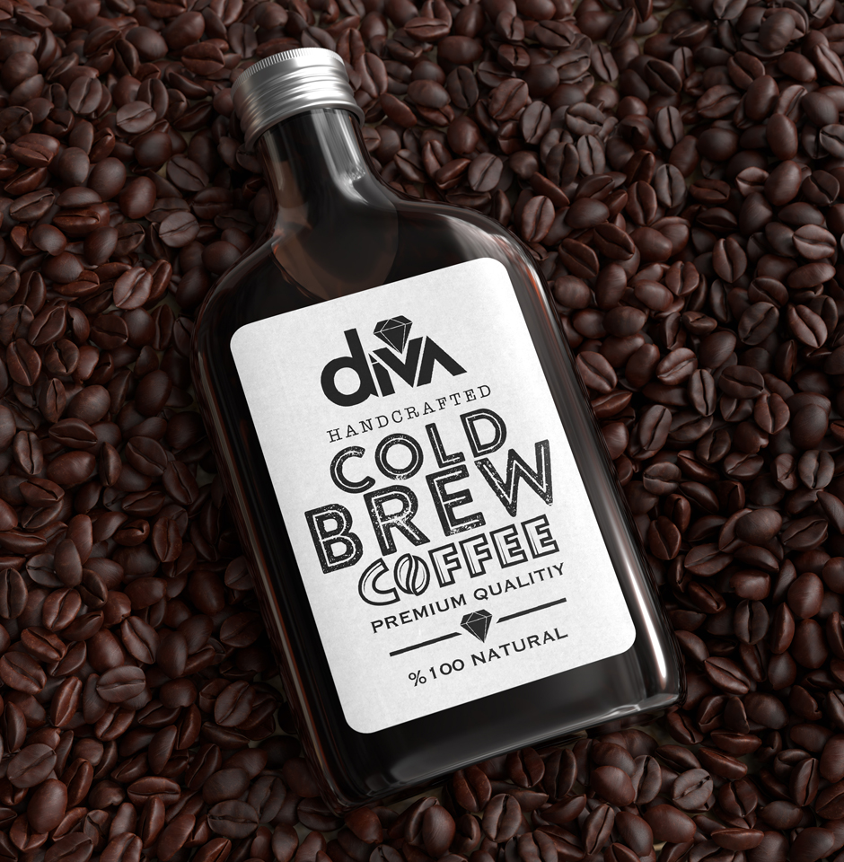 Diva Cold Brew Coffee Ambalaj Tasarımı