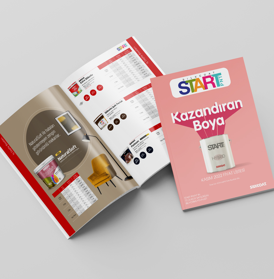Start Paint Fiyat Listesi Tasarımı